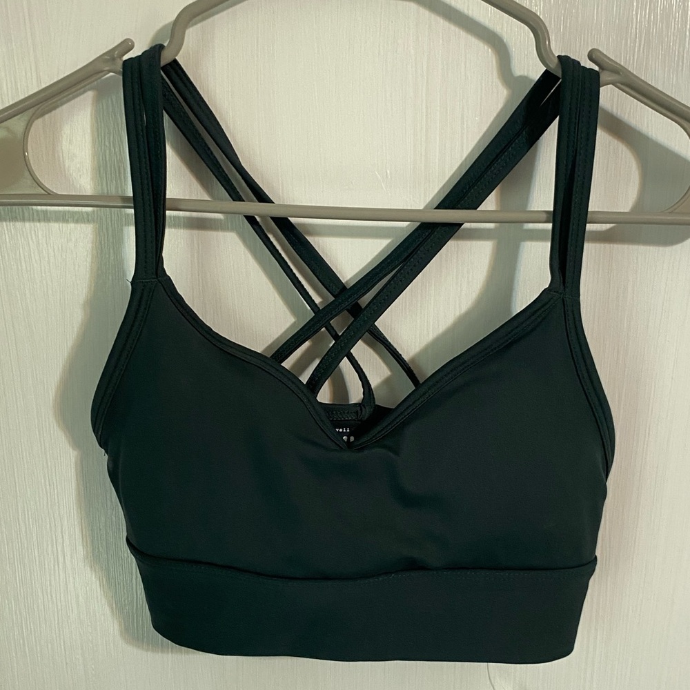 Dark green Madewell sports bra